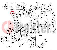 HANDGRIFF MOTORHAUBE ORIGINAL KUBOTA t0070-41560