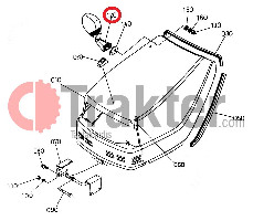 SPECCHIO ORIGINAL KUBOTA 37410-54270