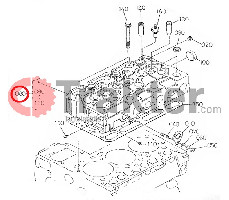HEAD CYLINDER ENGINE ORIGINAL KUBOTA 16467-03040 16467-03050