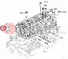 TESTA CILINDRO MOTORE ORIGINAL KUBOTA 19077-03050 16429-03040