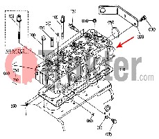 TESTA CILINDRO MOTORE ORIGINAL KUBOTA 16057-03044 16271-03040 16060-03042