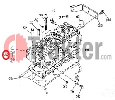 TESTA CILINDRO MOTORE ORIGINAL KUBOTA 16251-03040 16052-03044