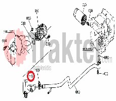 COLLARE ANGOLARE IMPIANTO IDRAULICO POMPA ORIGINAL KUBOTA 6a100-39152 6a100-39150
