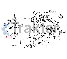 COLLARE RADIATORE ACQUA PARTE DI BASSO 1-3 16864-72860 ORIGINAL KUBOTA PARTS