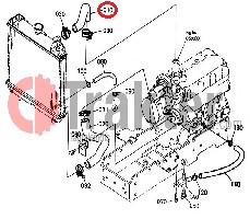 KÜHLWASSERSCHLAUCH OBEN ORIGINAL KUBOTA 6a320-58630