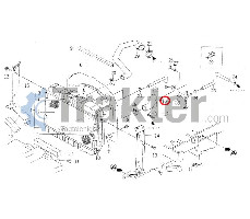 COLLARE RADIATORE ACQUA LATO INFERIORE ORIGINAL ISEKI 1672-102-001-00