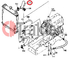 KÜHLWASSERSCHLAUCH OBEN ORIGINAL KUBOTA 6a320-58630