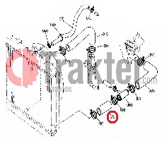 KÜHLWASSERSCHLAUCH UNTEN 1 VON 2 ORIGINAL KUBOTA 34070-72860