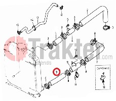 COLLARE RADIATORE ACQUA PARTE DI BASSO 1 DA 2 ORIGINAL KUBOTA 31351-18050