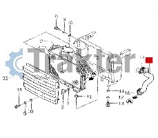 COLLARE RADIATORE ACQUA LATO INFERIORE ORIGINAL ISEKI 1427-101-008-00