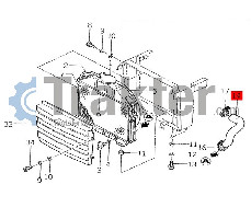 KÜHLWASSERSCHLAUCH UNTEN ORIGINAL ISEKI 1427-101-008-00