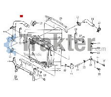 KÜHLWASSERSCHLAUCH UNTEN ORIGINAL ISEKI 1560-104-001-40