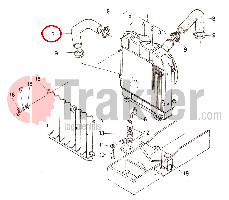 COLLARE RADIATORE ACQUA LATO INFERIORE ORIGINAL KUBOTA 15371-72850 15371-72851