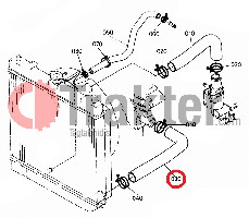 COLLARE RADIATORE ACQUA LATO INFERIORE ORIGINAL KUBOTA 34070-16142 34070-16140
