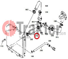 KÜHLWASSERSCHLAUCH UNTEN ORIGINAL KUBOTA 66418-72850