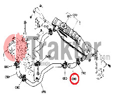 COLLARE RADIATORE ACQUA PARTE LATO INFERIORE ORIGINAL KUBOTA 67950-58670