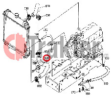 KÜHLWASSERSCHLAUCH UNTEN ORIGINAL KUBOTA 6a320-58570