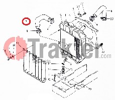 COLLARE RADIATORE ACQUA LATO INFERIORE ORIGINAL KUBOTA 15261-72850 15261-72851