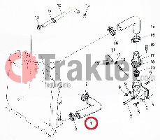 COLLARE RADIATORE ACQUA PARTE DI BASSO ORIGINAL KUBOTA 15521-72850