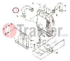 COLLARE RADIATORE ACQUA LATO INFERIORE ORIGINAL KUBOTA 15371-72850 15371-72851