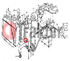 COLLARE RADIATORE ACQUA LATO INFERIORE ORIGINAL KUBOTA 15231-72850 15231-72851