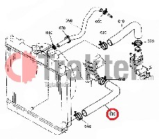 COLLARE RADIATORE ACQUA LATO INFERIORE ORIGINAL KUBOTA 34070-16142 34070-16140