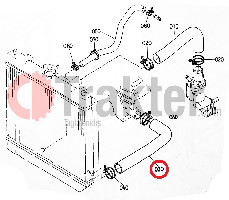 COLLARE RADIATORE ACQUA LATO INFERIORE ORIGINAL KUBOTA