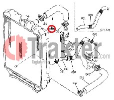 COLLARE RADIATORE ACQUA LATO ORIGINAL KUBOTA t0180-16120 34550-16120