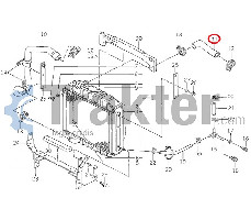 COLLARE RADIATORE ACQUA LATO SUPERIORE ORIGINAL ISEKI 1560-104-002-50