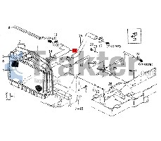COLLARE RADIATORE ACQUA LATO SUPERIORE ORIGINAL ISEKI 1614-102-001-00