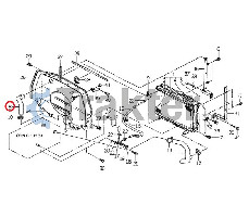 COLLARE RADIATORE ACQUA LATO SUPERIORE ORIGINAL ISEKI 1636-102-021-00