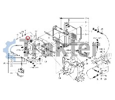 COLLARE RADIATORE ACQUA LATO SUPERIORE ORIGINAL ISEKI 1725-102-001-00