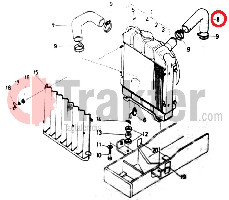 KÜHLWASSERSCHLAUCH OBEN ORIGINAL KUBOTA 15371-72940 15371-72941