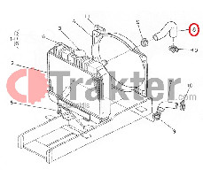 COLLAR SUPERIOR PARA RADIADOR DE AGUA KUBOTA ORIGINAL 15727-72940