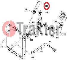 COLLAR SUPERIOR PARA RADIADOR DE AGUA KUBOTA ORIGINAL 66418-72940 66418-72942