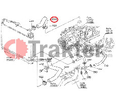 KÜHLWASSERSCHLAUCH OBEN ORIGINAL KUBOTA 6a741-58630