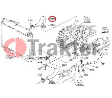 COLLARE RADIATORE ACQUA LATO SUPERIORE ORIGINAL KUBOTA 6a741-58630