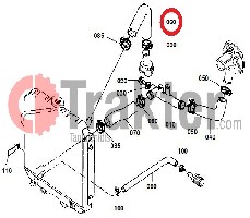 COLLARE RADIATORE ACQUA LATO SUPERIORE ORIGINAL KUBOTA 66418-72940 66418-72942