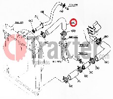 COLLARE RADIATORE ACQUA LATO SUPERIORE ORIGINAL KUBOTA 34070-16120