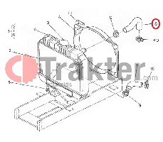 COLLARE RADIATORE ACQUA LATO SUPERIORE ORIGINAL KUBOTA 15727-72940