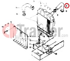 COLLARE RADIATORE ACQUA LATO SUPERIORE 15371-72941 OEM 15371-72940 OEM