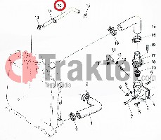 COLLARE RADIATORE ACQUA SCARICO ORIGINAL KUBOTA 15465-73340