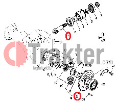 ENGRANAJE DIFERENCIAL FRONTAL DE BOBINA BISEL KUBOTA ORIGINAL 67121-99120