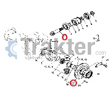 INGRANAGGIO CONICO BOBINA DIFFERENZIALE ANTERIORE ORIGINAL KUBOTA 67121-99120