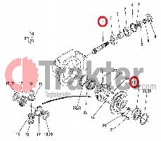 KEGEL- UND TELLERRAD DIFFERENTIAL HINTEN ORIGINAL KUBOTA 66621-82810 66621-56610 66621-56610