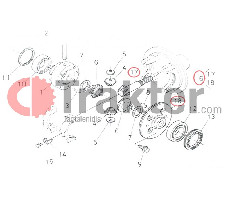 INGRANAGGIO CONICO BOBINA DIFFERENZIALE ANTERIORE ORIGINAL KUBOTA 31353-99120 31353-43210