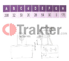 GANCIO DI TRAINO FISSO KUBOTA