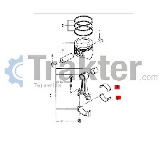 PERNO DI BIELLA METALLICO COLLEGAMENTO ALBERO MOTORE STD ORIGINAL ISEKI 6212-261-009-10