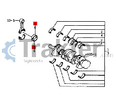 METAL CRANKPIN ROD CONNECTING CRANKSHAFT 0.25 ORIGINAL ISEKI 6212-273-009-00