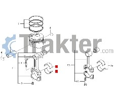 PERNO DI BIELLA ALBERO MOTORE METALLICO ORIGINAL ISEKI 5650-040-879-50 560A-190-105-00